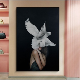 File tranh chân dung cô gái nghệ thuật - CD004