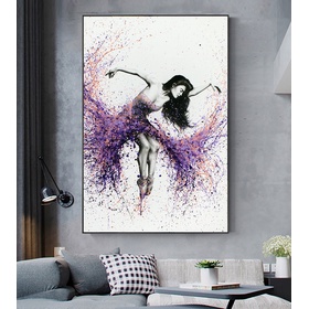 File tranh vẽ tay cô gái múa ballet - CD012