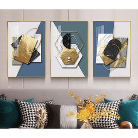 File tranh bộ 3 trừu tượng hiện đại - HQ-464