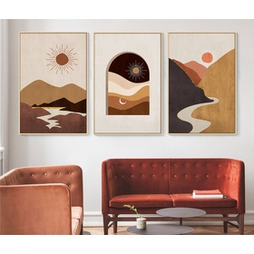 File tranh bộ 3 trừu tượng hiện đại - HQ-479