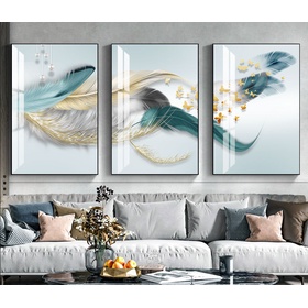 File tranh bộ 3 trừu tượng hiện đại - HQ-483