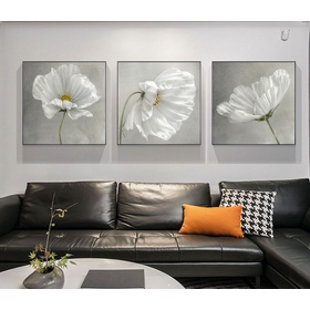 File tranh sơn dầu hoa anh túc trắng - HL0019