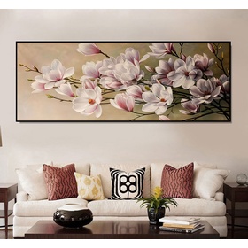 File tranh sơn dầu cành hoa mộc lan - HL0026