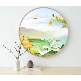 File tranh tròn phong cảnh sơn thủy - OP17520026