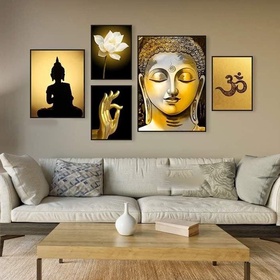 File tranh bộ Phật thiền kết hợp - HG5018