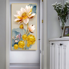 File tranh ao sen cá chép 3D - S017