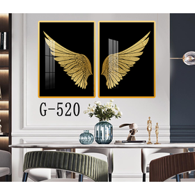 File tranh bộ 2 trừu tượng phòng ăn hiện đại - G-520