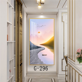 File tranh phong cảnh chiều tà ven sông - G-296