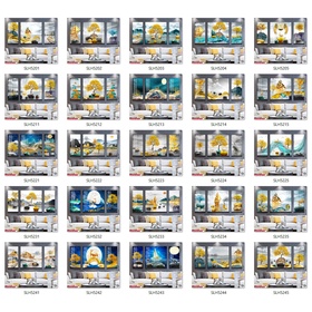 50 files tranh phong cảnh trừu tượng pha lê hiện đại - K10E