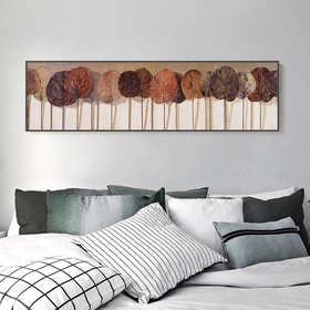 File tranh lá khô trừu tượng trang trí phòng ngủ - HG1081