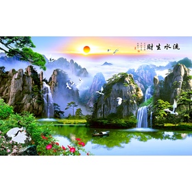 File tranh phong cảnh sơn thủy hữu tình - ZS-070