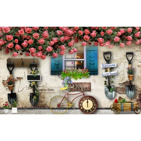 File tranh nền tường hoài cổ trang trí quán cà phê - DT036