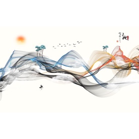 File tranh nền tường phong cảnh trừu tượng - CF-096