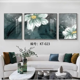 File tranh sơn dầu hoa  3D phong cách hiện đại - KT-023