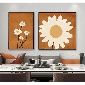 File tranh sơn dầu hoa  cúc trắng - DIN-6626