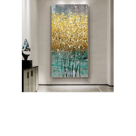File tranh dọc cây vàng hiện đại - HG-2518