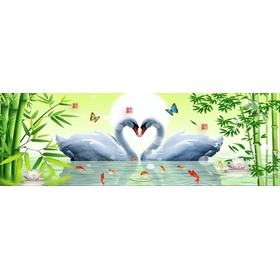 File tranh bộ 3 lá cây hiện đại - HG-2523