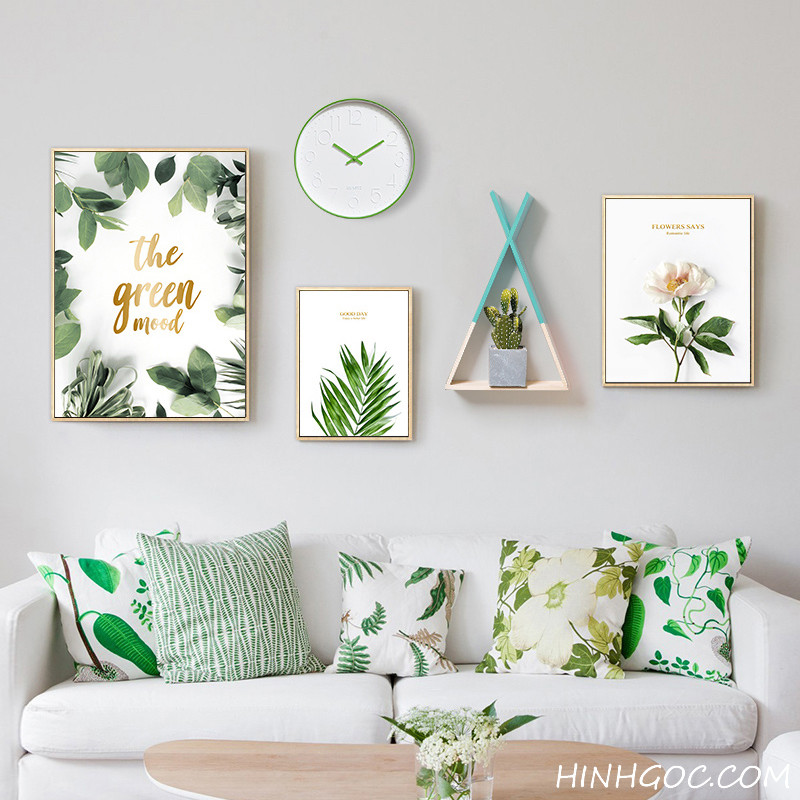 File tranh bộ 3 bức hoa lá đẹp - HG303
