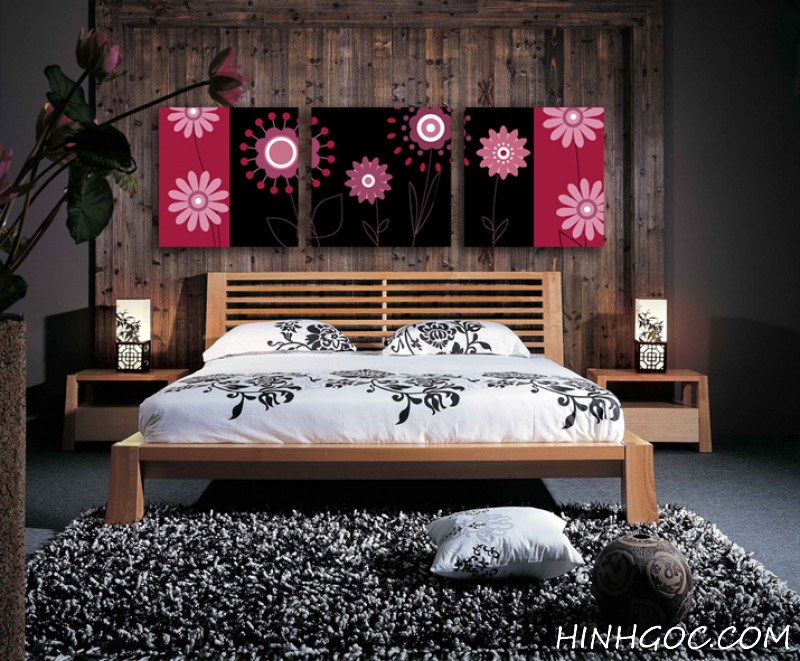 File tranh bộ 3 bức hoa nghệ thuật - FR303