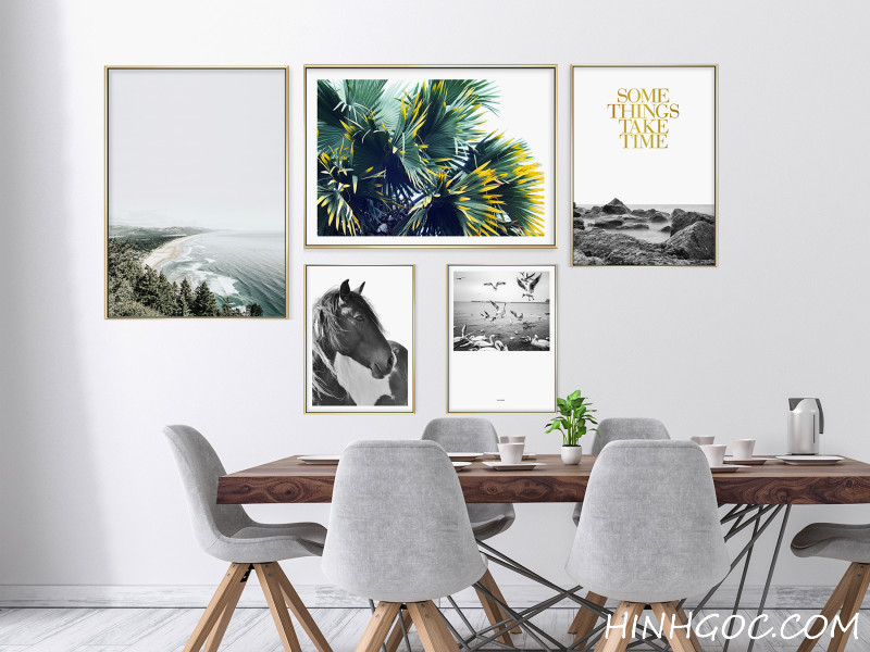 File tranh bộ 5 bức kết hơp thiên nhiên - HG5002