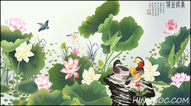 File tranh ao sen - HG067