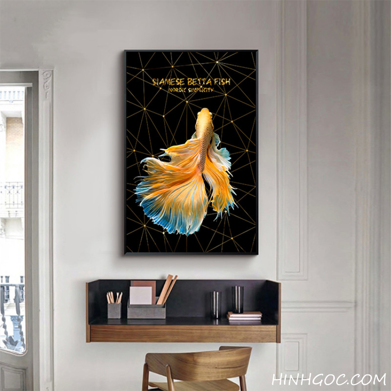 File tranh cá 3D hiện đại - HG30000