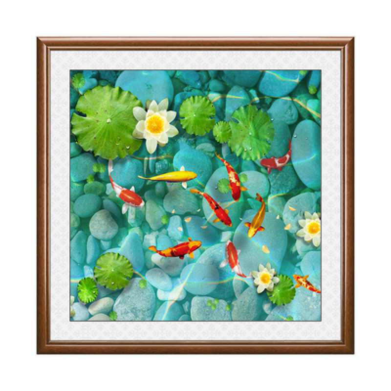 File tranh cá chép cửu ngư quần hội - HG500000