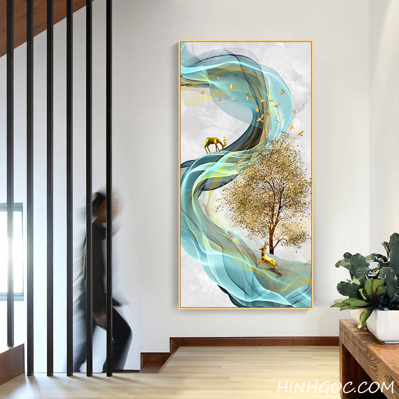 File tranh nghệ thuật trừu tượng hươu nai - HG9000