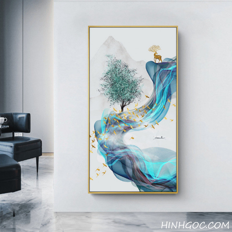 File tranh nghệ thuật trừu tượng hươu nai - HG9000