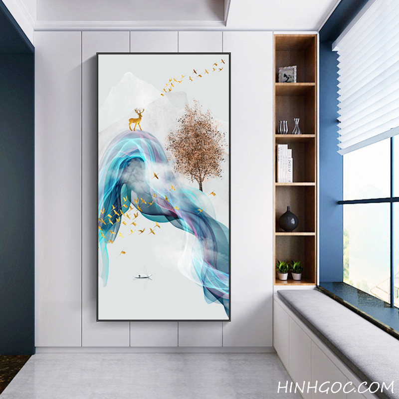 File tranh nghệ thuật trừu tượng hươu nai - HG9000