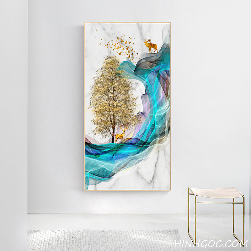 File tranh nghệ thuật trừu tượng hươu nai - HG9000