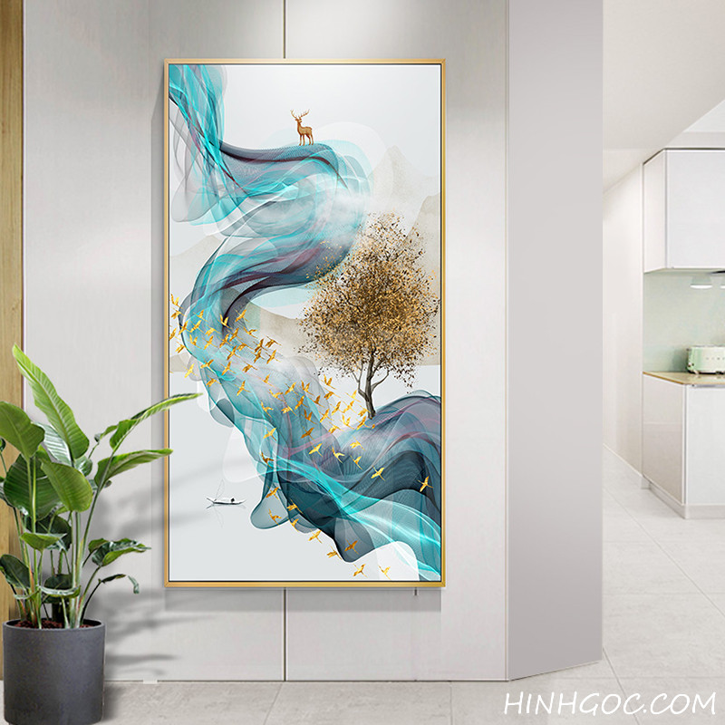 File tranh nghệ thuật trừu tượng hươu nai - HG9000