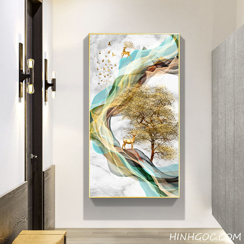 File tranh nghệ thuật trừu tượng hươu nai - HG9000