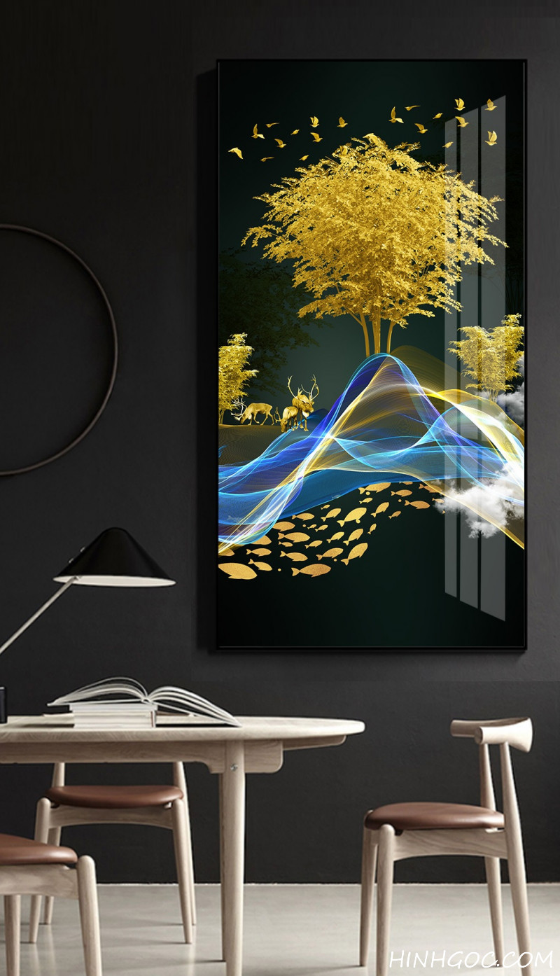 File tranh phong cảnh trừu tượng hiện đại - HG1040