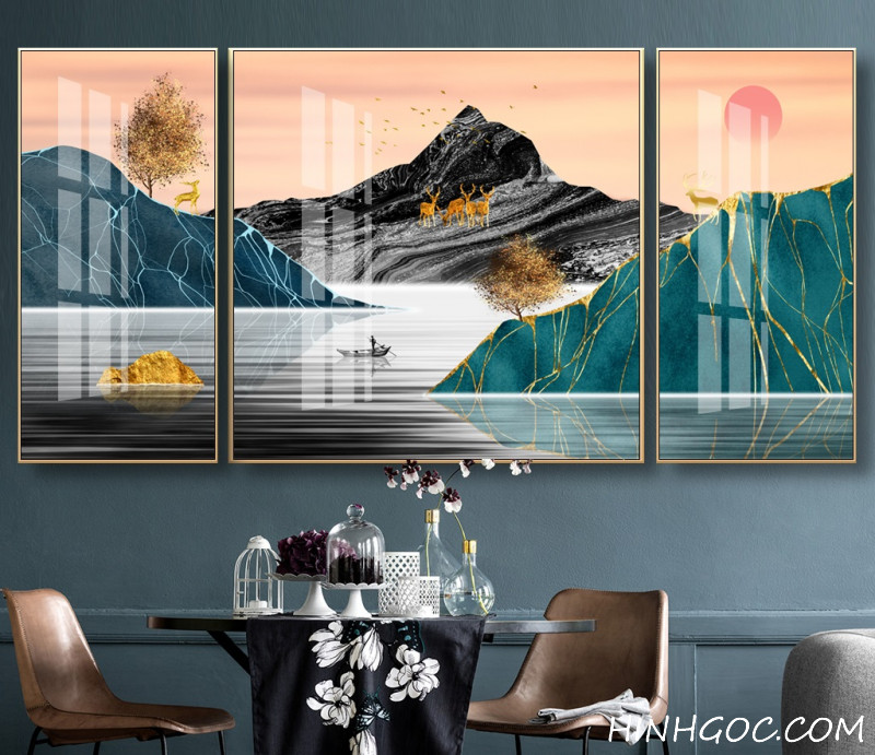 File tranh phong cảnh sơn thủy hiện đại - HG1041