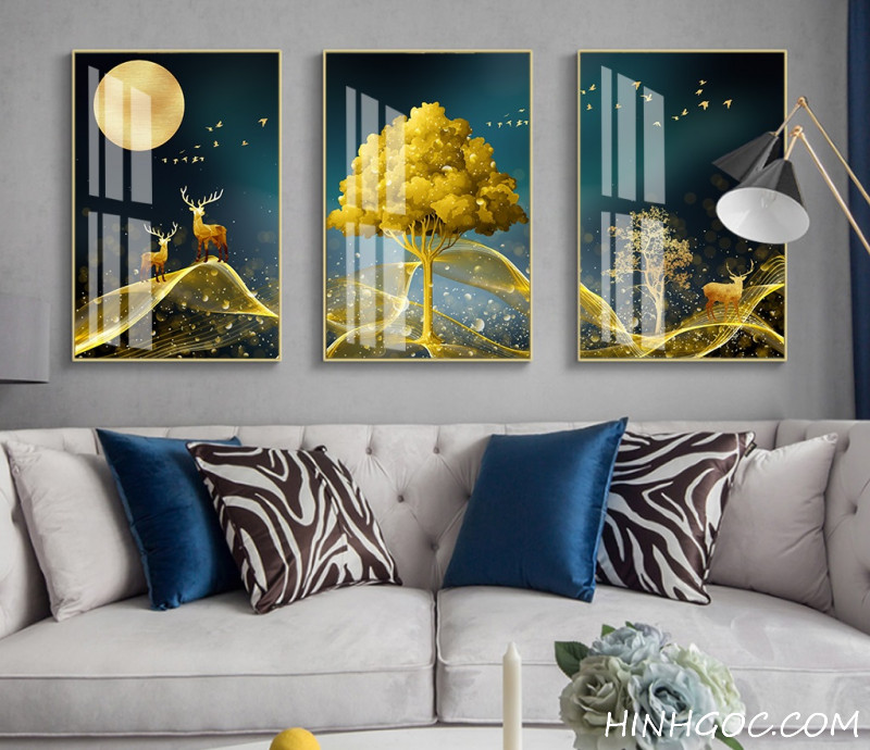 File tranh phong cảnh trừu tượng hiện đại - HG1045