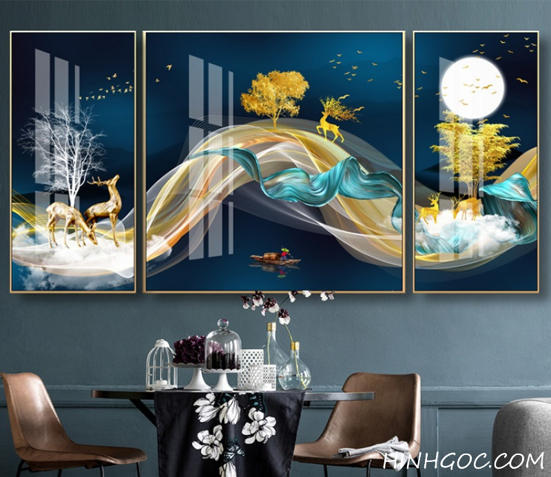 File tranh trừu tượng phong cảnh hiện đại - HG121