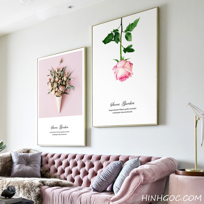 File tranh trang trí hoa hồng kết hợp - HG700