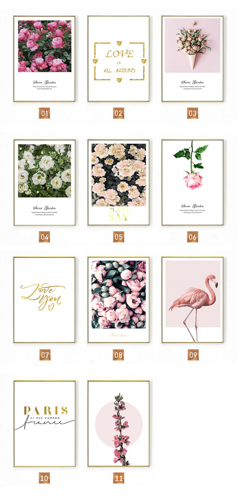 File tranh trang trí hoa hồng kết hợp - HG700