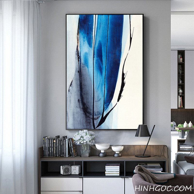 File tranh Bắc Âu trừu tượng lông vũ - HG334