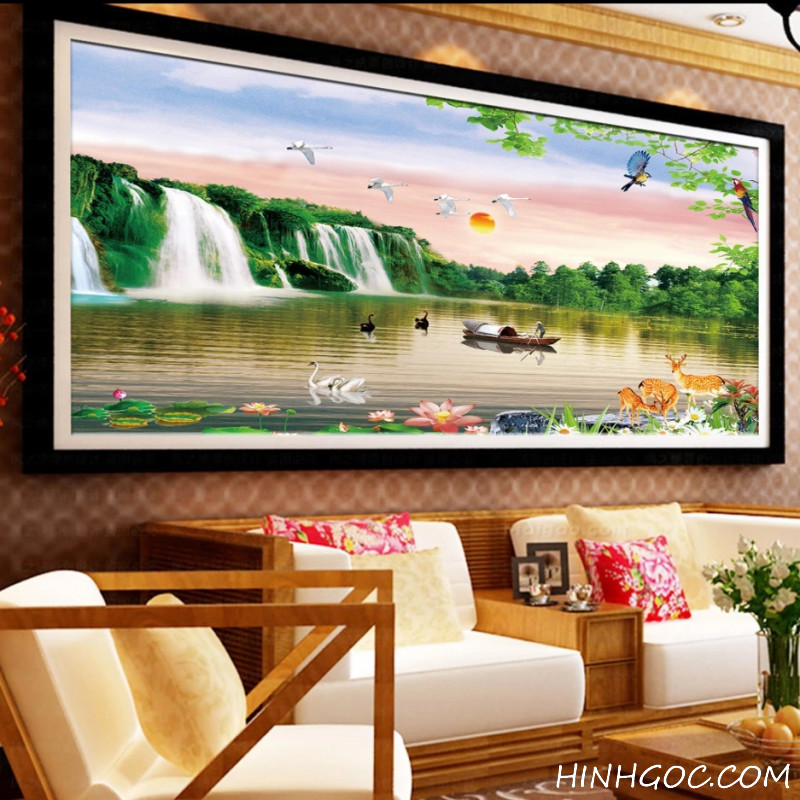 File tranh phong cảnh sơn thủy hữu tình - HG149