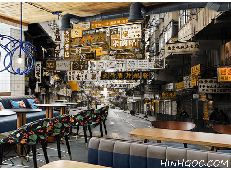 File tranh biển hiệu đường phố Hồng Kông - HG163