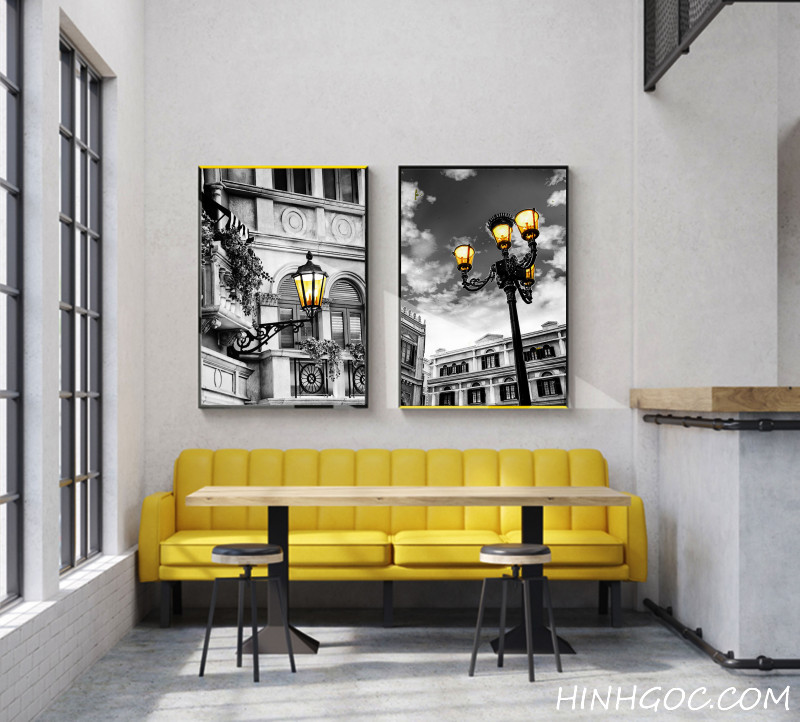 File tranh 3 bức kiến trúc Bắc Âu - HG3022