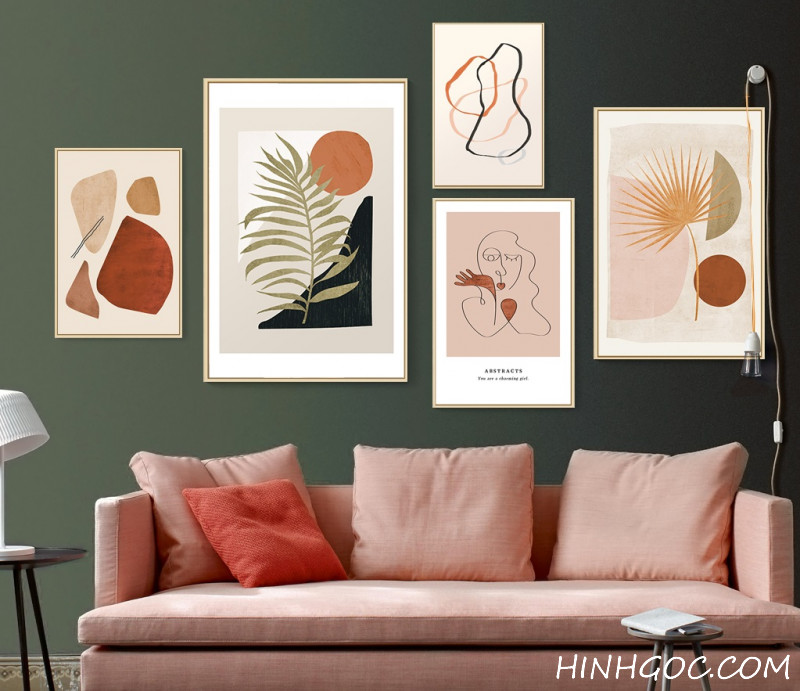 File tranh vẽ tay trừu tượng hiện đại - HG518