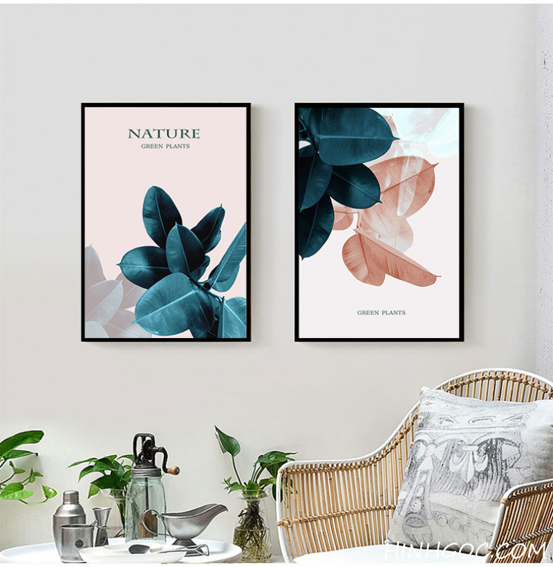 File tranh vẽ tay lá nhiệt đới - HG3027