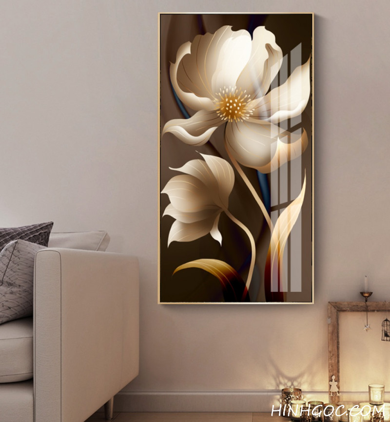 File tranh hoa vẽ tay hiện đại - HG166