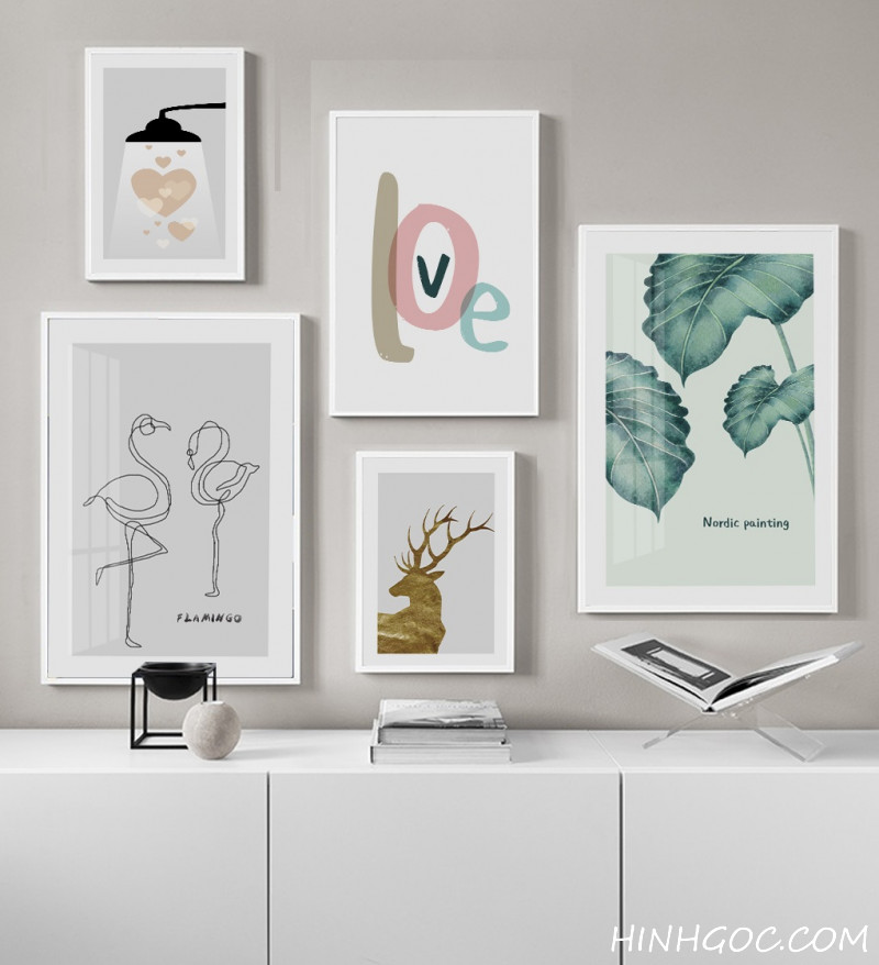 File tranh vẽ tay trang trí kết hợp - HG408