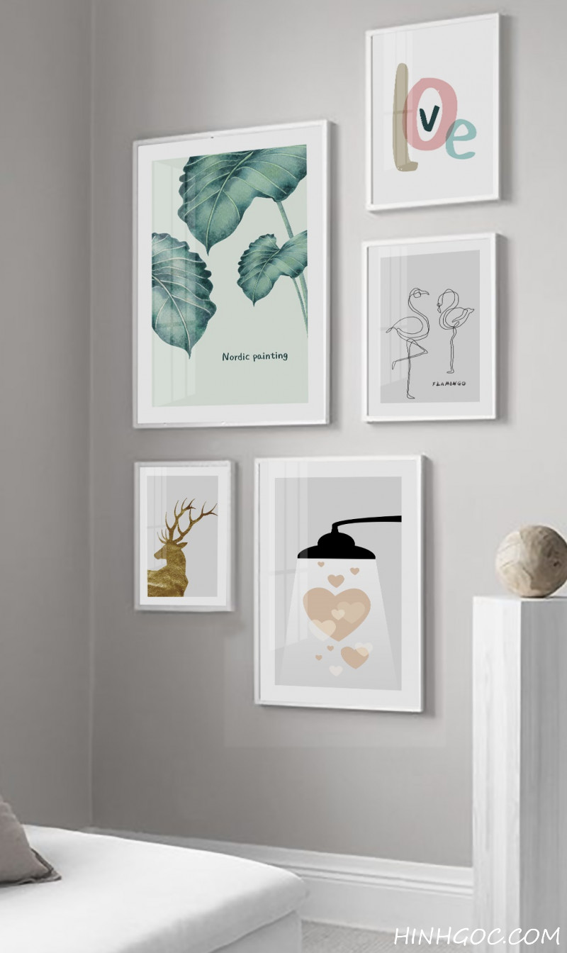 File tranh vẽ tay trang trí kết hợp - HG408