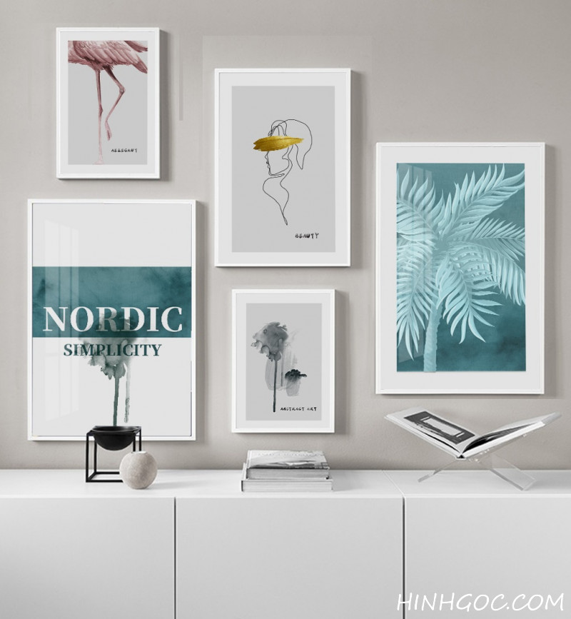 File tranh vẽ tay trang trí kết hợp - HG409