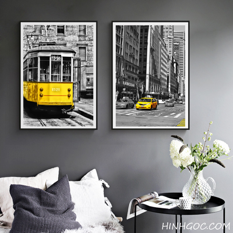 File tranh đường phố và phương tiện giao thông Bắc Âu - KT002